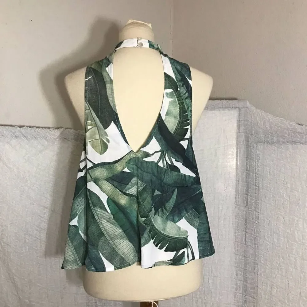 Show Me Your Mumu Casey Collar Halter Top Size Small - Picture 4 of 8